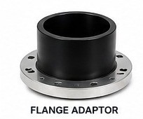 Wetpipe HDPE flange adaptor with steel backing flange for PE100 pipe connections